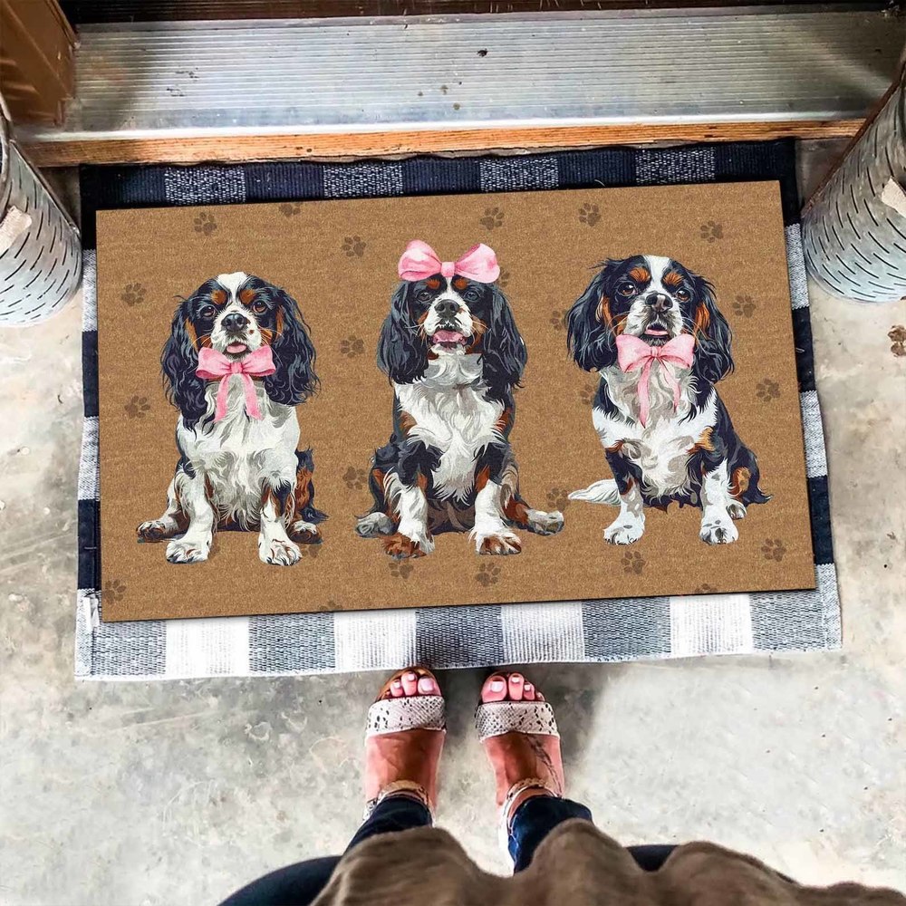 Coquette Tri Color Cavalier King Charles Spaniel Doormat